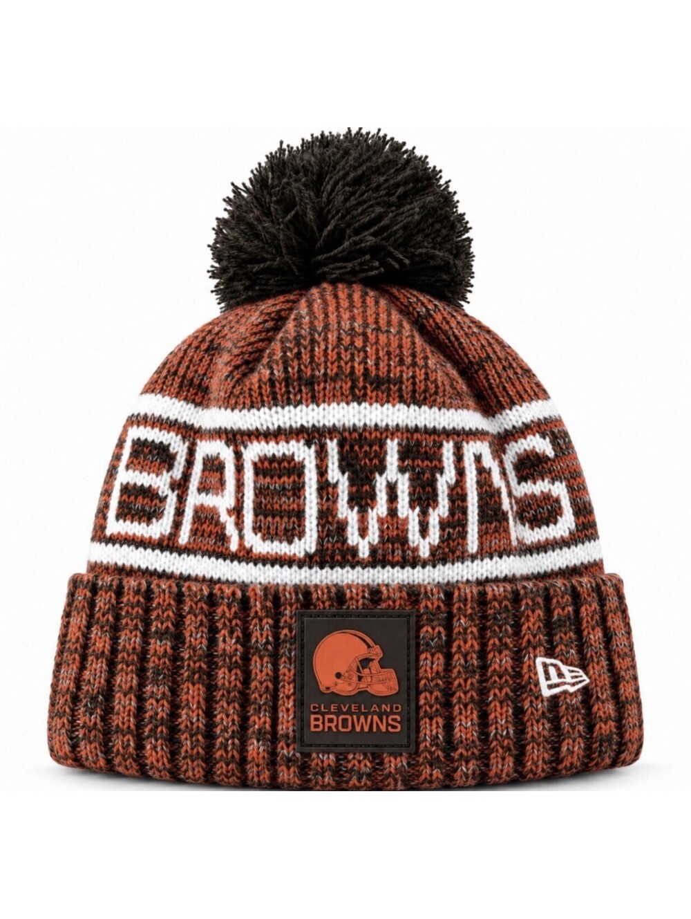 New Era Cleveland Browns 2025 NFL Sideline Sport Knit Pom Beanie OSFM NWT
